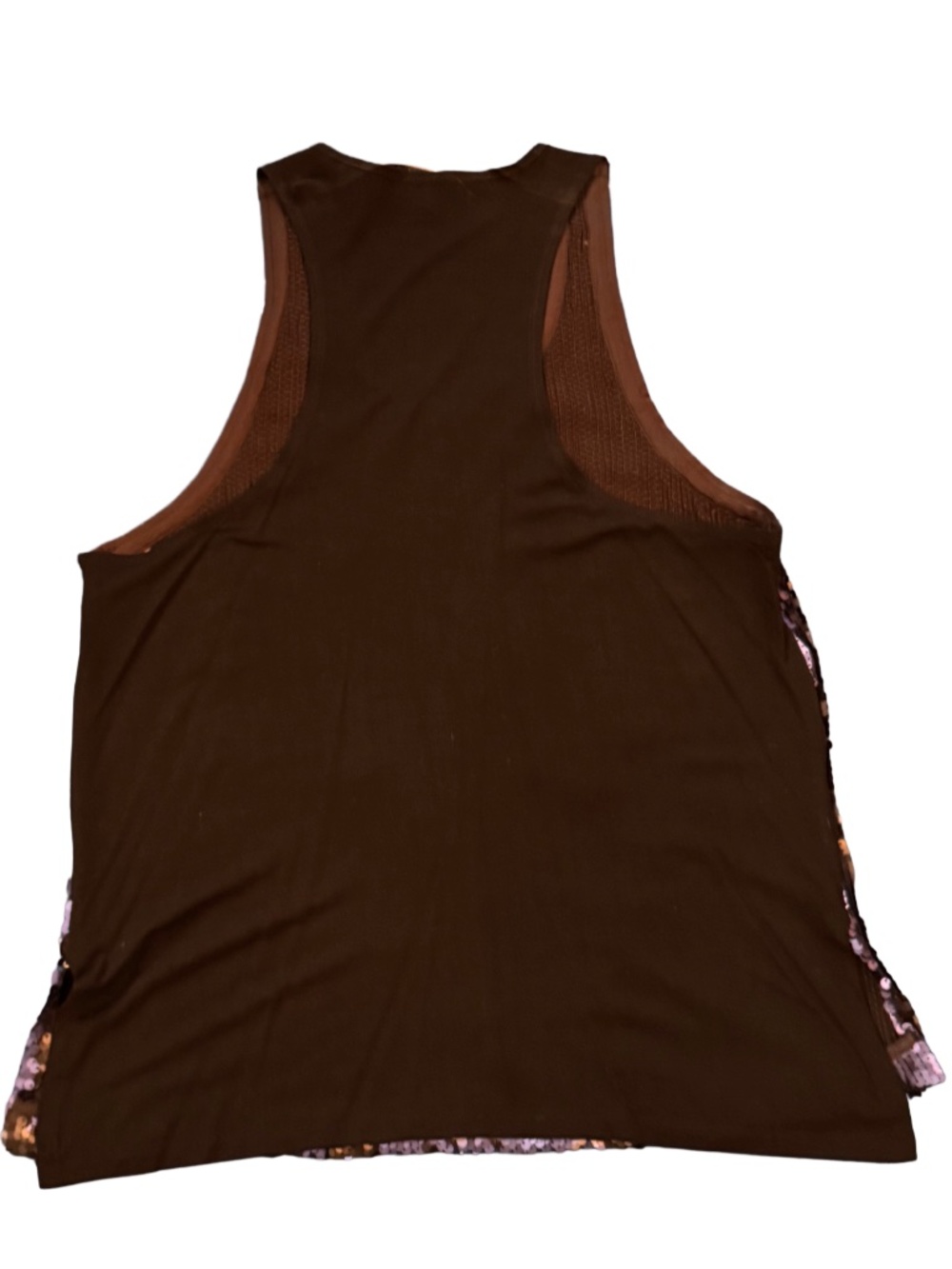 Elizabeth and James Marla Sequin Top Camo Blue & Black Tank size M - Picture 8 of 10